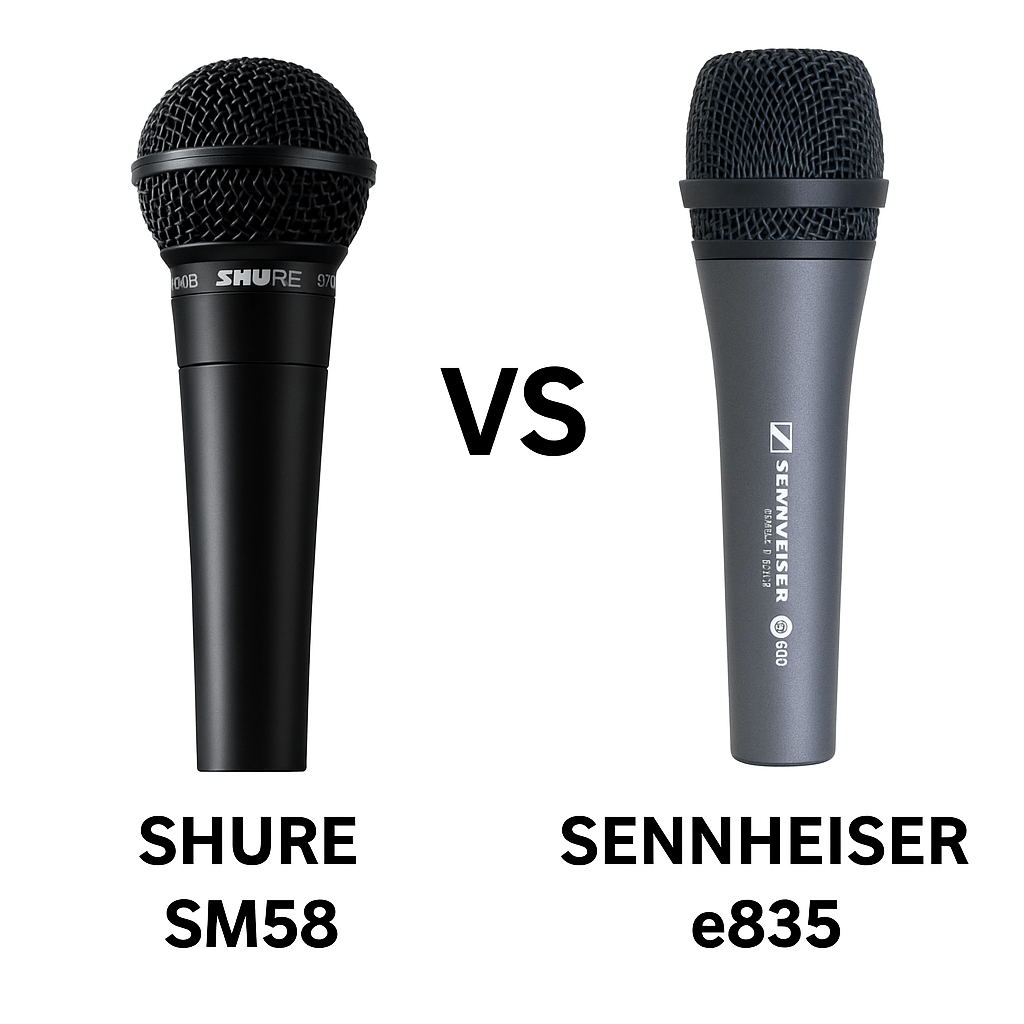 🎤 Shure SM58 vs Sennheiser e835 — Which Mic Is Best for Solo Acoustic&nbsp;Musicians?